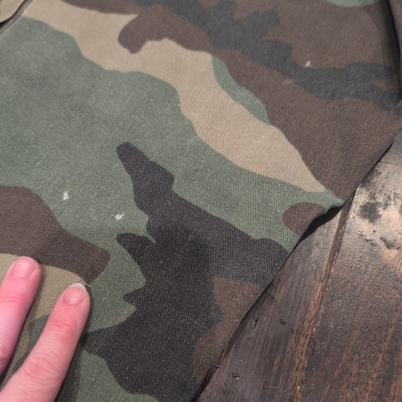 Vintage Camouflage Cargo Pants Mens 36x31 Distressed Military Work Adjustable - Picture 7 of 12